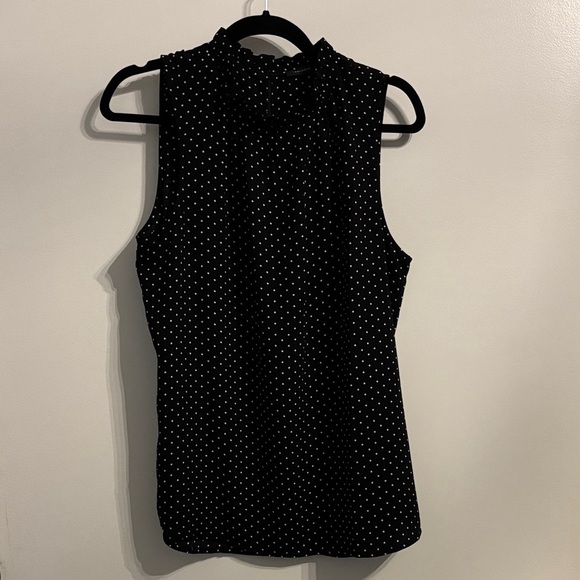 Halogen Black and White Polka Dot Blouse - Picture 1 of 2